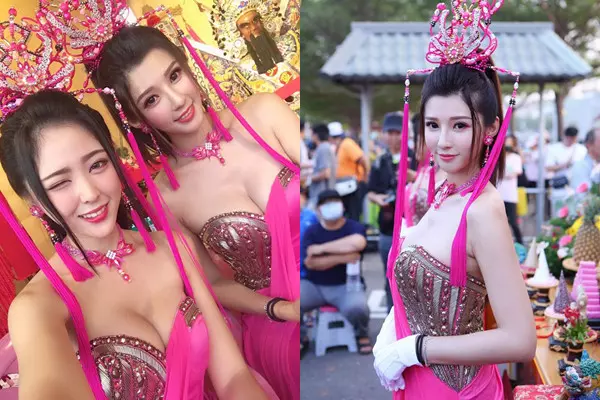 高雄廟宇祭典驚見「仙女級禮生」!絕美五官+犯規身材 信徒傻住盯著看