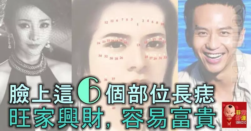 臉上這6個部位長痣的人,旺家興財,容易富貴!
