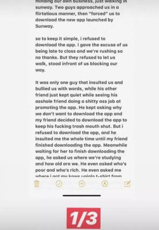 再也不去Sunway Pyramid逛街了!去逛街還要被人強迫下載App, 要不就被推銷員出言羞辱!