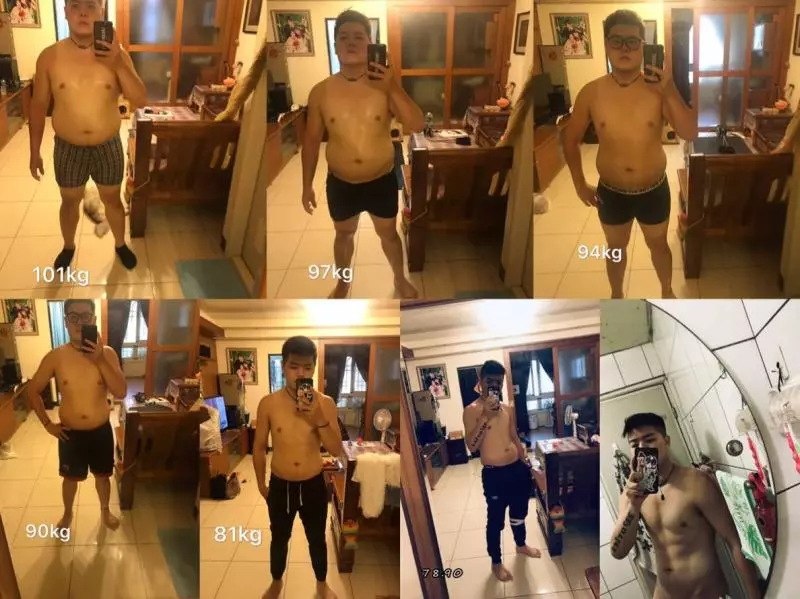 幸福肥體重狂飆!101KG胖男「6個月狠甩26公斤」 公開減肥食譜「超胖啤酒肚→8塊肌型男」帥翻