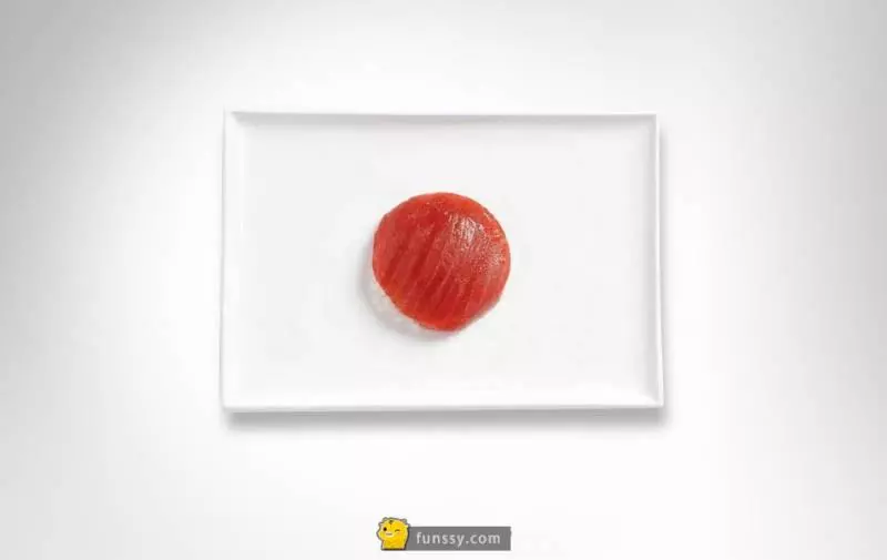 18個用當地食物所做成的國旗,而且全都是色香俱全的食物哦