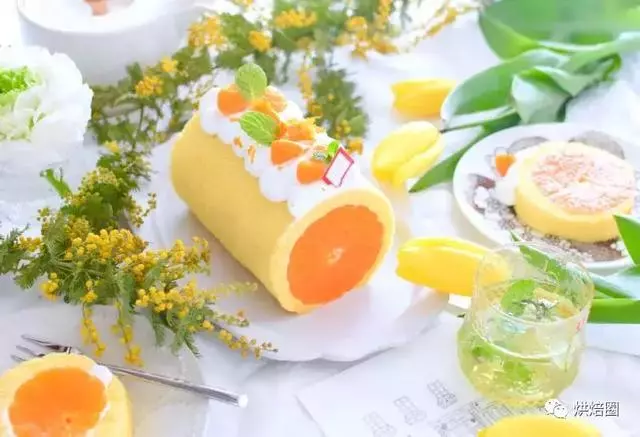 日本超火的爆汁橘子蛋糕卷 將整個橘子卷進蛋糕 切開美炸天!