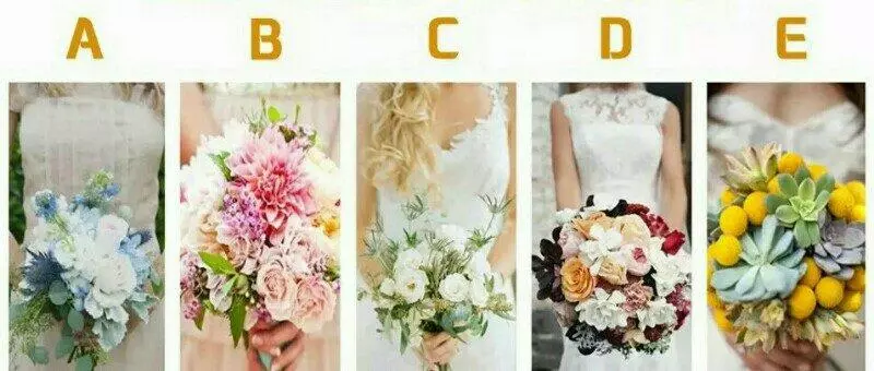 最近有沒有人暗戀你?選一束你最喜歡的捧花!測測看吧~