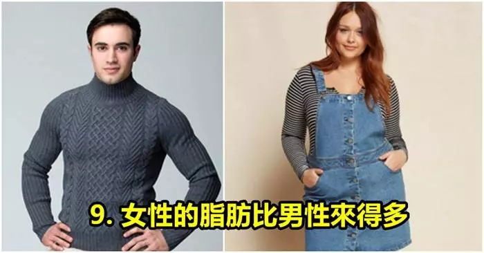 15個關於「男人和女人的身體構造區別」!