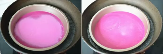 火龍果做涼皮,不用和面,水一衝,放熱水裡一燙就做成了