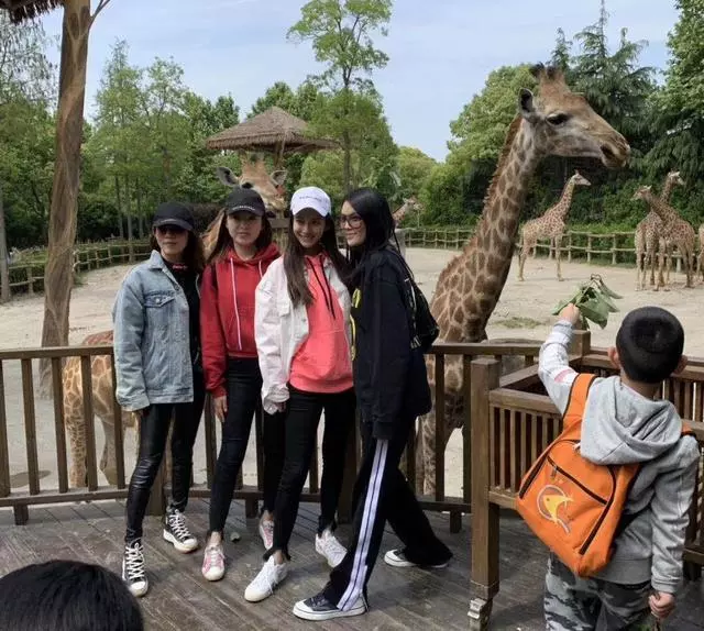 偶遇Baby攜兒子遊動物園,路人鏡頭下女神素顏很抗打!