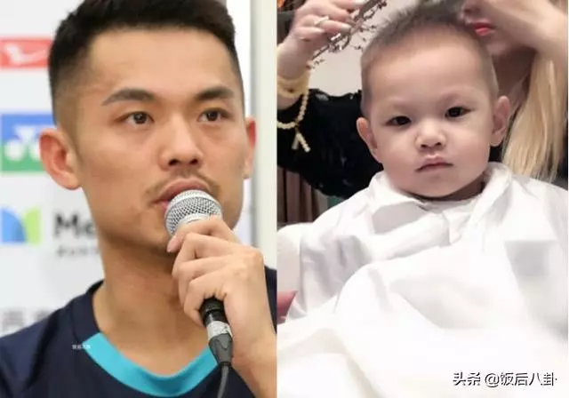 謝杏芳貴婦打扮帶兒子理髮,2歲小羽表情嚴肅越長越像林丹!