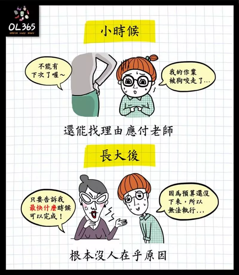 16件讓你恨透為什麼要長大的「小時候 VS. 出社會」生活形態大比拼!