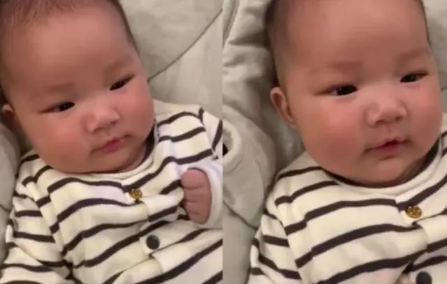 李亞男曬5個月女兒正面照,王祖藍基因太強大!網友表示很擔心
