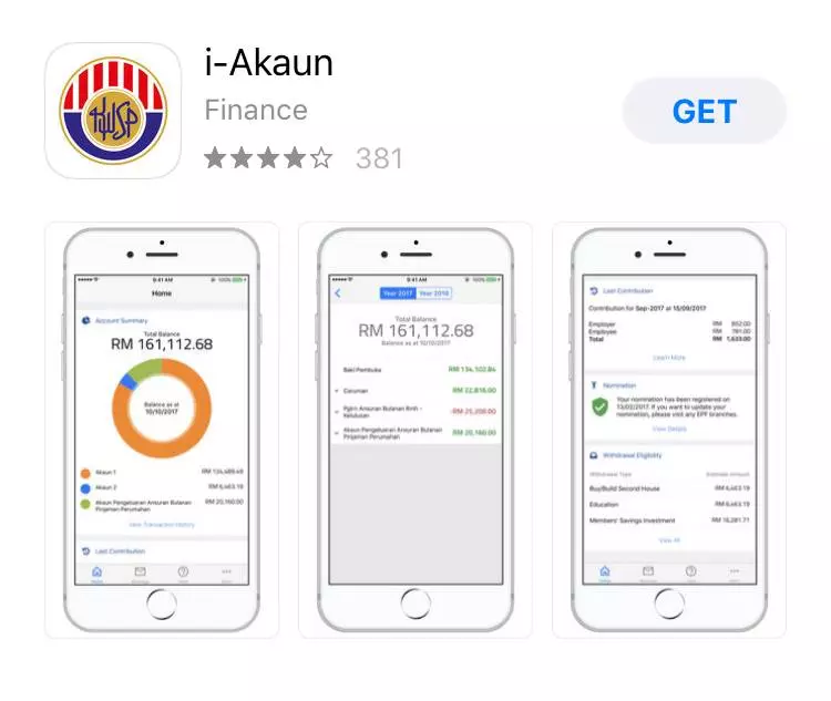 KWSP推出i-Akaun手機App,方便民眾查詢公積金戶口