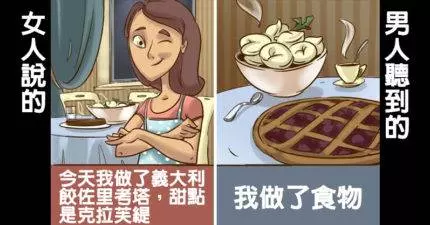 9點「女人說的vs男人聽到的」爆笑差異。