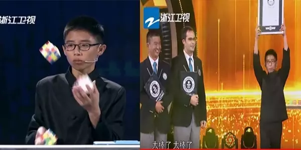 13歲的他「邊拋接並秒解開3顆魔術方塊」!超神技術讓在場人看傻眼!全解開的那一刻,打破金氏世界紀錄!