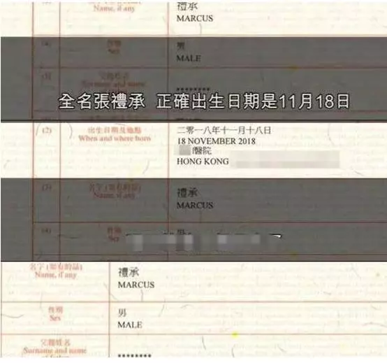 張柏芝三胎長相曝光,不太像張柏芝,在外公懷中很乖巧