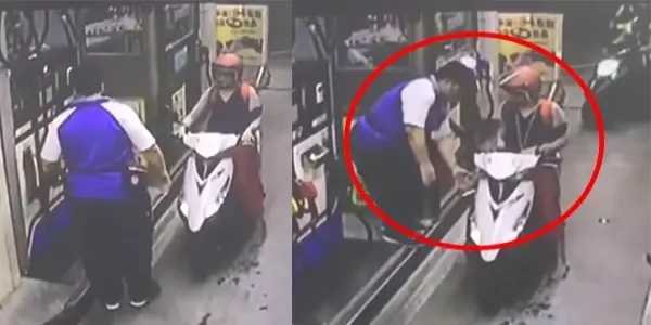 加油站男員工找零卻「碰到女顧客的手」!竟被投訴吃豆腐害他要被解僱!監視器畫面曝光讓大家都罵翻了!