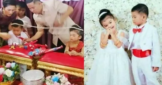 4歲孿生兄妹舉行婚禮 父親:遵循古時候的習俗