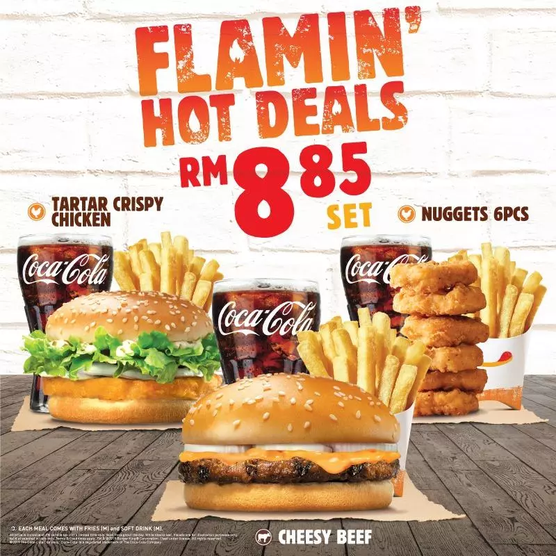 BURGER KING套餐優惠只需RM8.85!還可額外回扣RM5!