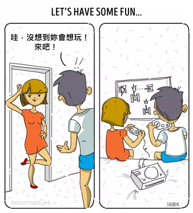 14張證明「同居前你最好三思一下」的中肯爆笑情侶同居插畫。