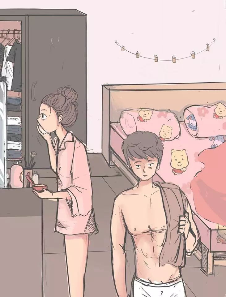 太暖了!她創作「男生VS女生起床差異」漫畫 最後一幕超有共鳴:戀愛過才會懂❤