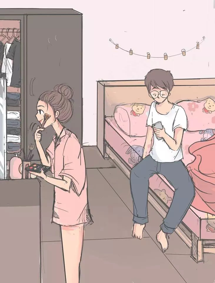 太暖了!她創作「男生VS女生起床差異」漫畫 最後一幕超有共鳴:戀愛過才會懂❤