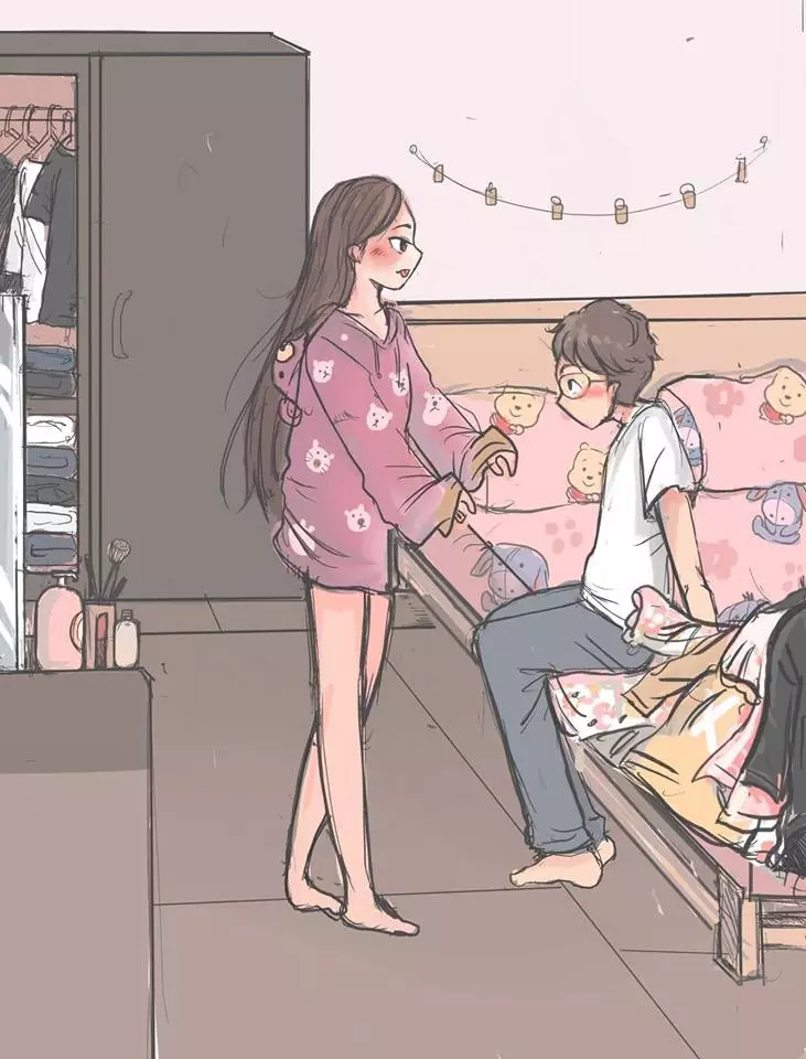 太暖了!她創作「男生VS女生起床差異」漫畫 最後一幕超有共鳴:戀愛過才會懂❤
