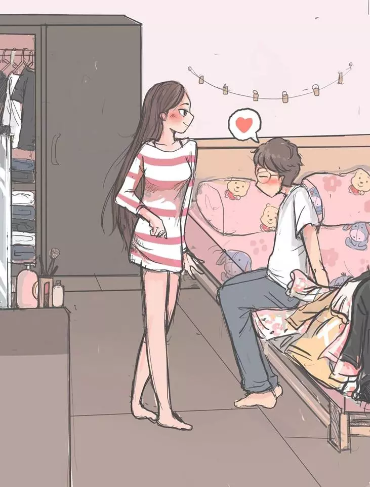 太暖了!她創作「男生VS女生起床差異」漫畫 最後一幕超有共鳴:戀愛過才會懂❤