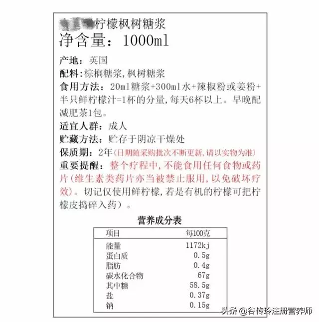 糖漿檸檬減肥法,推薦嗎?