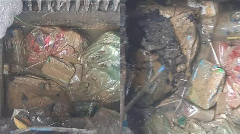 大雨轟炸淹水!驚見水溝「塞滿垃圾」 網怒:無良王八蛋