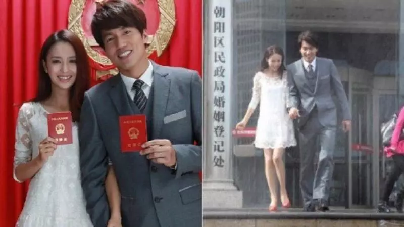 驚!42歲言承旭領證結婚?十指緊扣女子現身陸民政局
