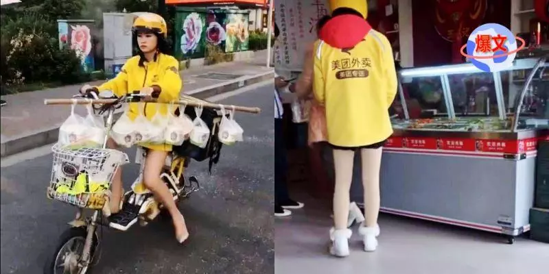 最美外賣小姐姐火了, 長腿迷倒眾人, 網友: 我怎麼就遇不到!