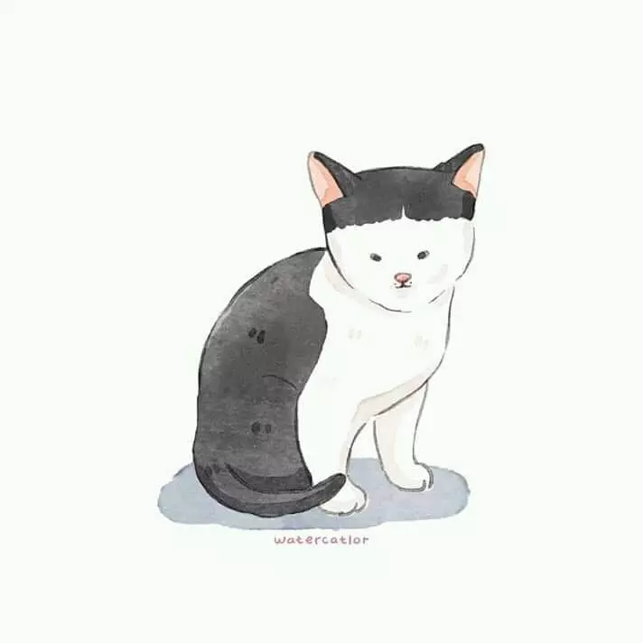 藝術家把「貓皇崩壞照」創作成插畫 「超有戲畫面」笑翻網友:永遠搞不懂牠們!
