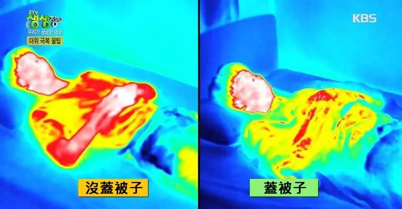 夏天睡覺不蓋被子?「熱像儀實測畫面」打破你的迷思!
