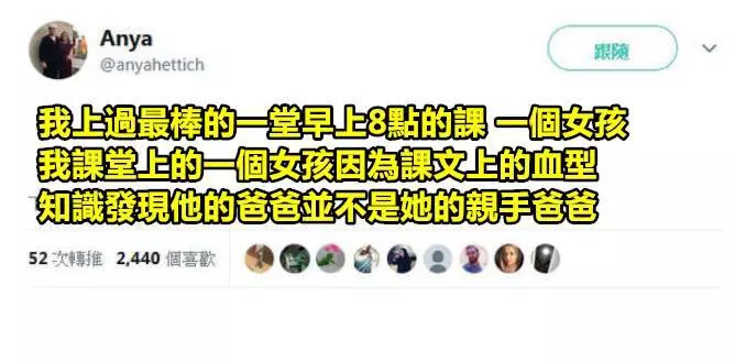 這個網友分享她的同學「因為學校的一堂課 導致父母離婚」的超8點檔真實故事~~~