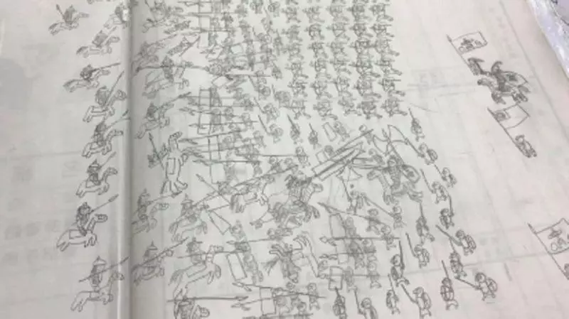 聯絡簿藏「兩軍交戰圖」 網揪亮點:有人想落跑