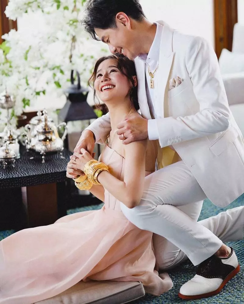 【sweet到出框!】黃翠如蕭正楠更多「婚禮花絮照」流出!新娘粉裸色禮服美到不要不要~