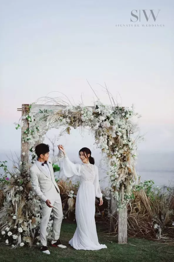 【sweet到出框!】黃翠如蕭正楠更多「婚禮花絮照」流出!新娘粉裸色禮服美到不要不要~