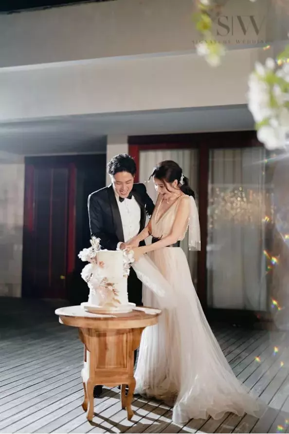 【sweet到出框!】黃翠如蕭正楠更多「婚禮花絮照」流出!新娘粉裸色禮服美到不要不要~