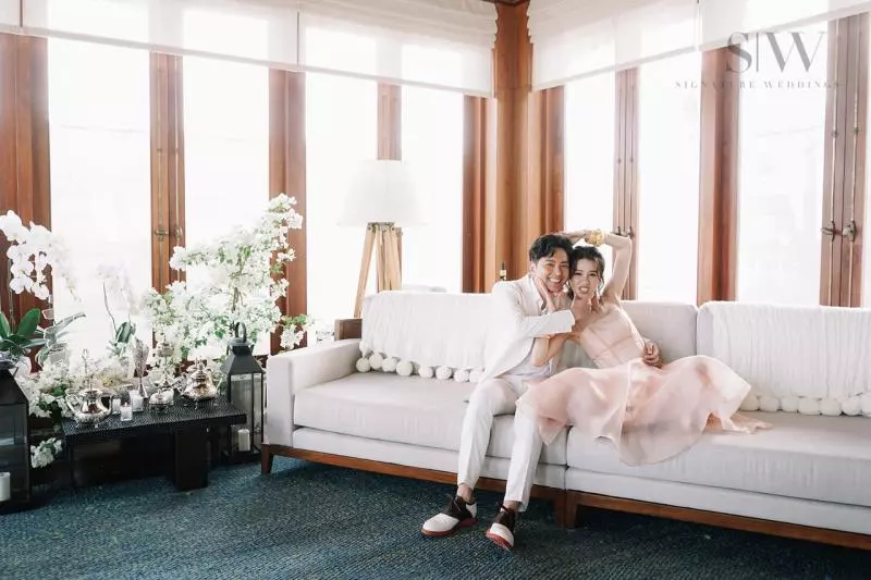 【sweet到出框!】黃翠如蕭正楠更多「婚禮花絮照」流出!新娘粉裸色禮服美到不要不要~