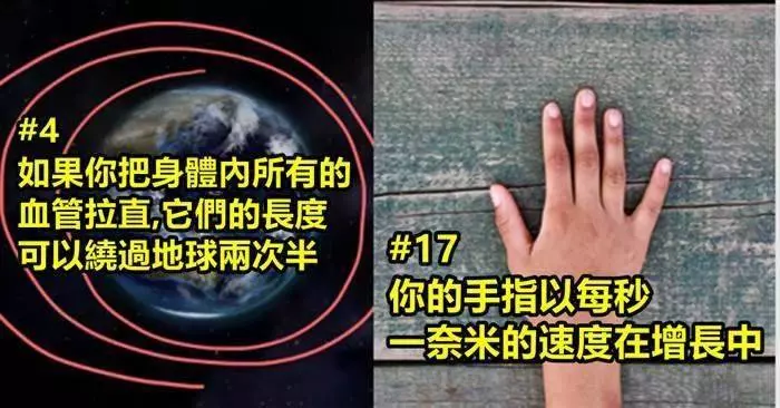 24個「讓你對自己身體感到訝異」的事實~~~