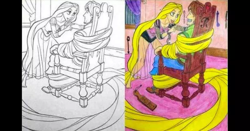 24個一定早就走歪的大人,完全將小孩的著色塗鴉本變成讓人超害羞的禁忌塗鴉!