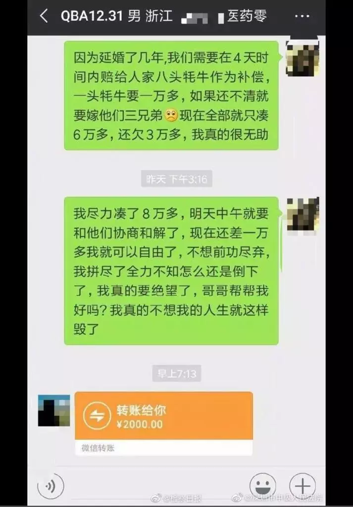 不甘被逼一妻三夫 賣蟲草湊錢退聘金 「貧困少女」被抓了