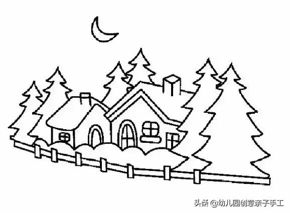 山水田園風光的簡筆畫，和孩子一起感受自然！