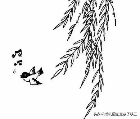山水田園風光的簡筆畫，和孩子一起感受自然！