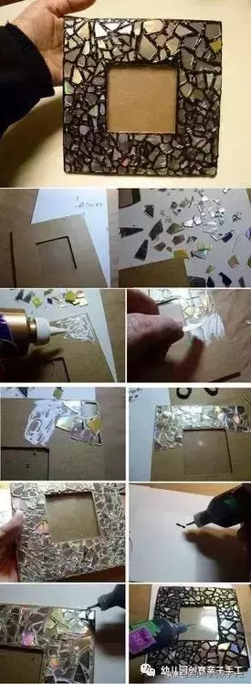 廢舊利用 | 幼兒園手工相框裝飾,太有創意了!