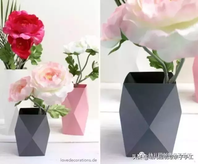 摺紙 | 各有特色的花瓶,你更喜歡哪個?