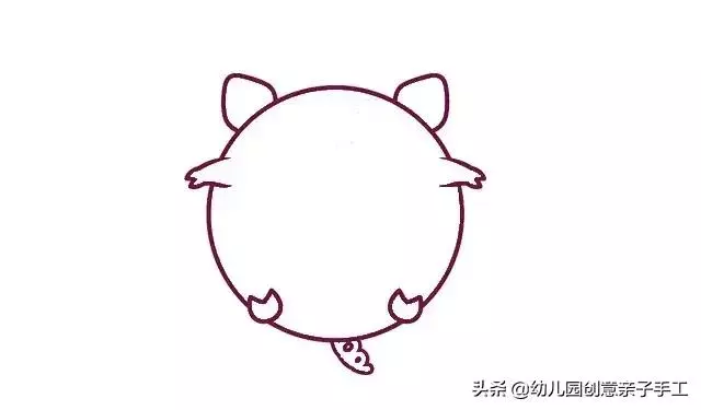 親子簡筆畫 | 可愛小豬