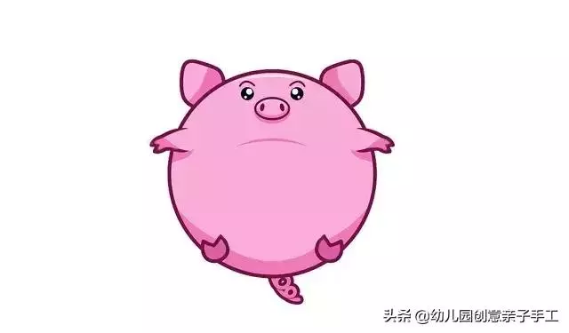 親子簡筆畫 | 可愛小豬