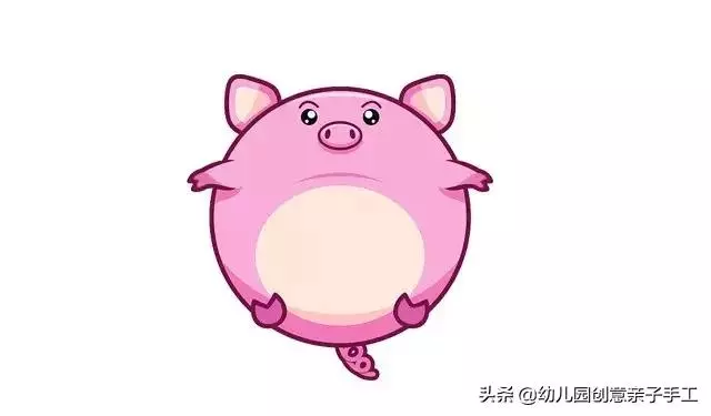 親子簡筆畫 | 可愛小豬
