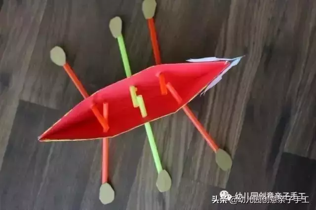 端午節手工摺紙-龍舟與粽子
