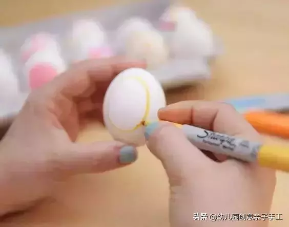 幼兒園創意手工之雞蛋繪畫玩法,太美了!