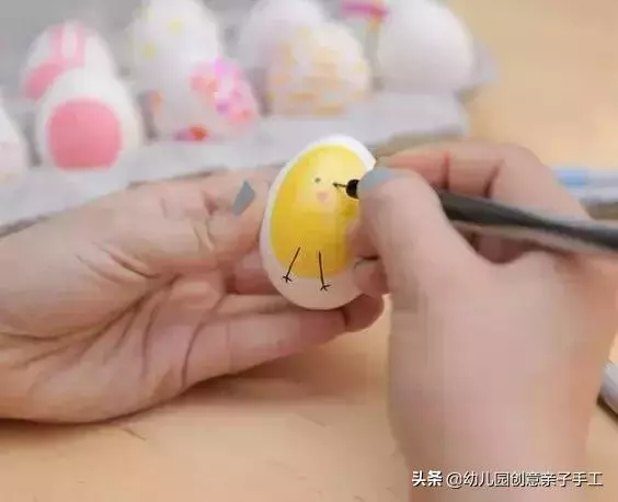 幼兒園創意手工之雞蛋繪畫玩法,太美了!
